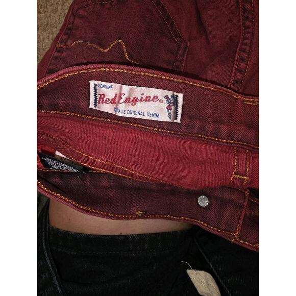 Vintage Red Engine Cayenne Red Skinny Jeans Sz 27 - Picture 4 of 7
